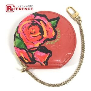Louis Vuitton Vernis Rose Pink Porte Wallet Chapeau Wallet Orange Sunset